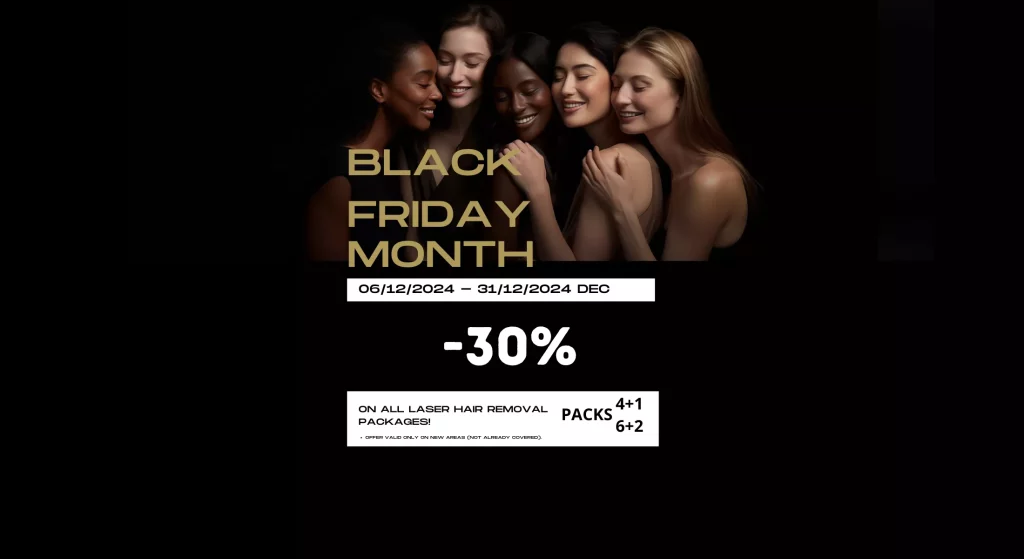 Black friday month laser hair removal promo