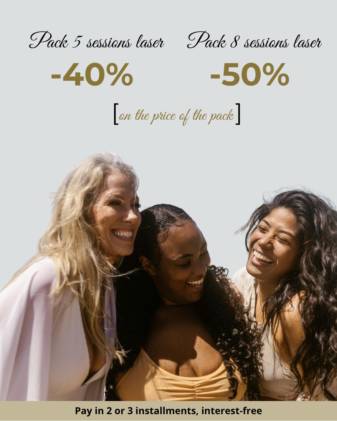 Full legs laser hair removal promotion - mobile view