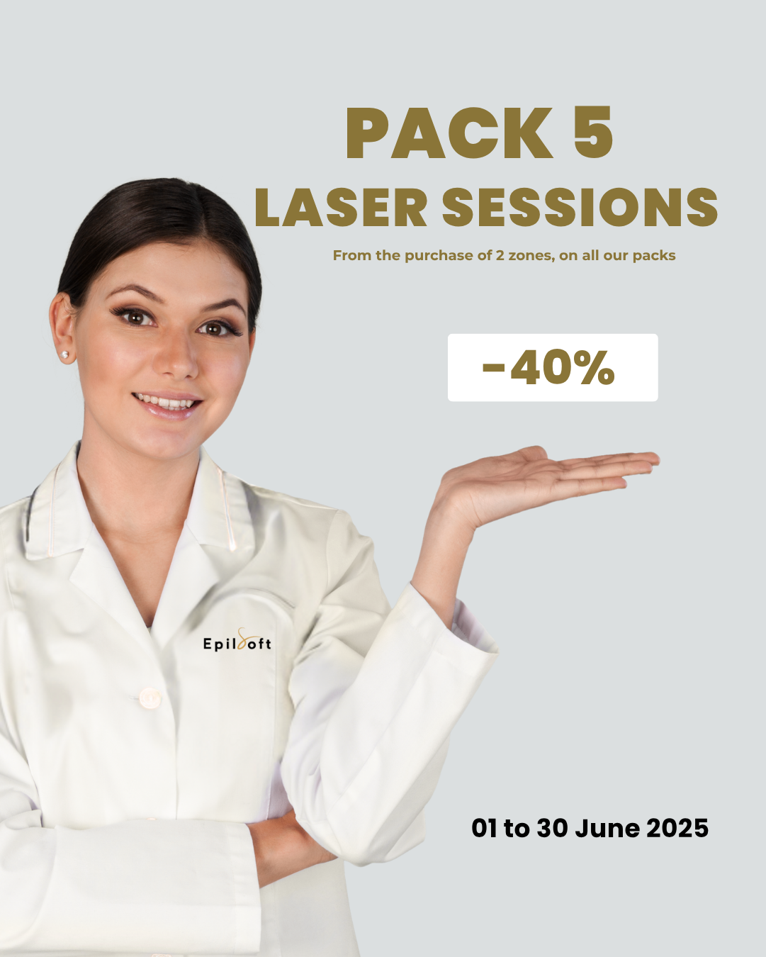 Facial laser hair removal promotion - mobile view